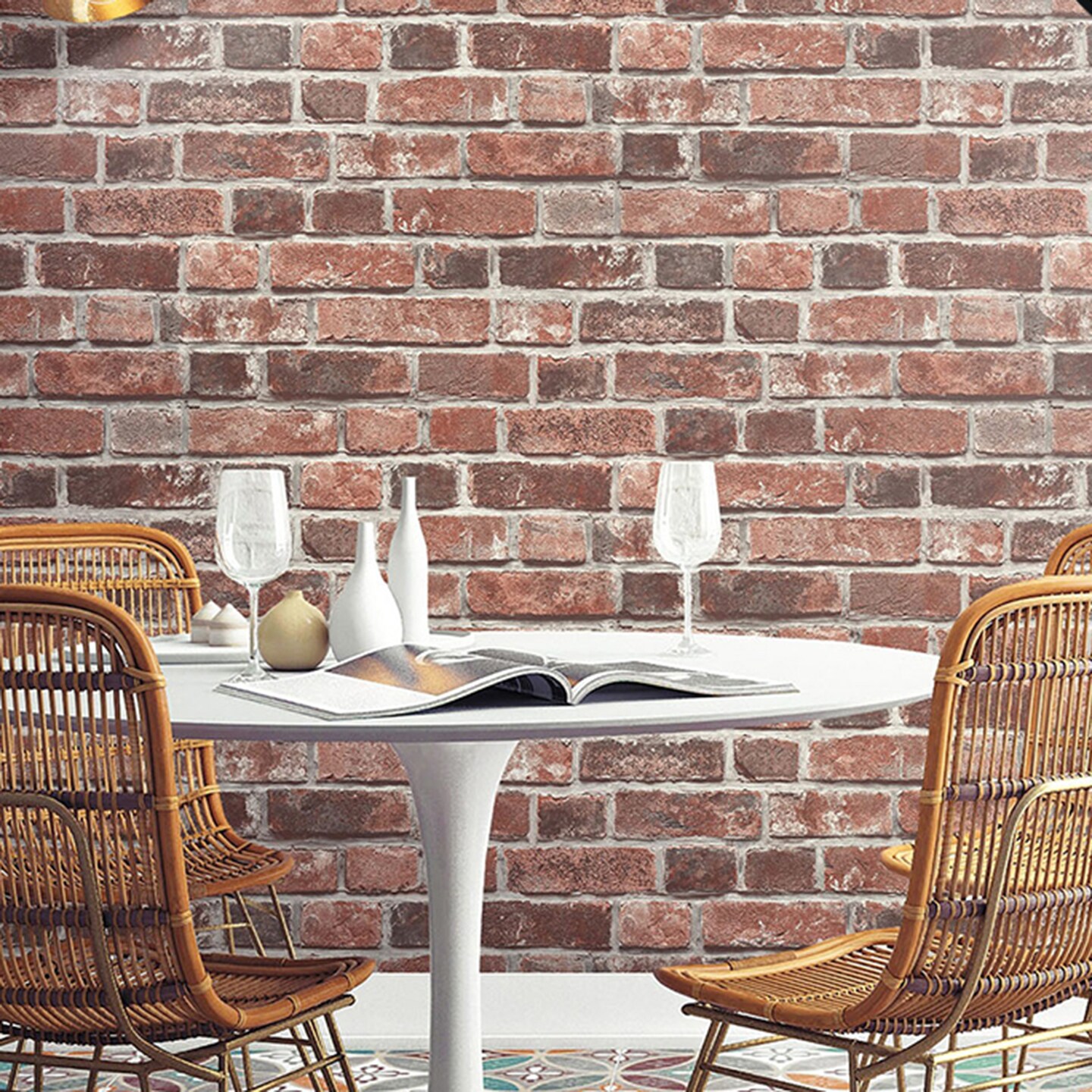 Transform Red Brick Peel and Stick Wallpaper