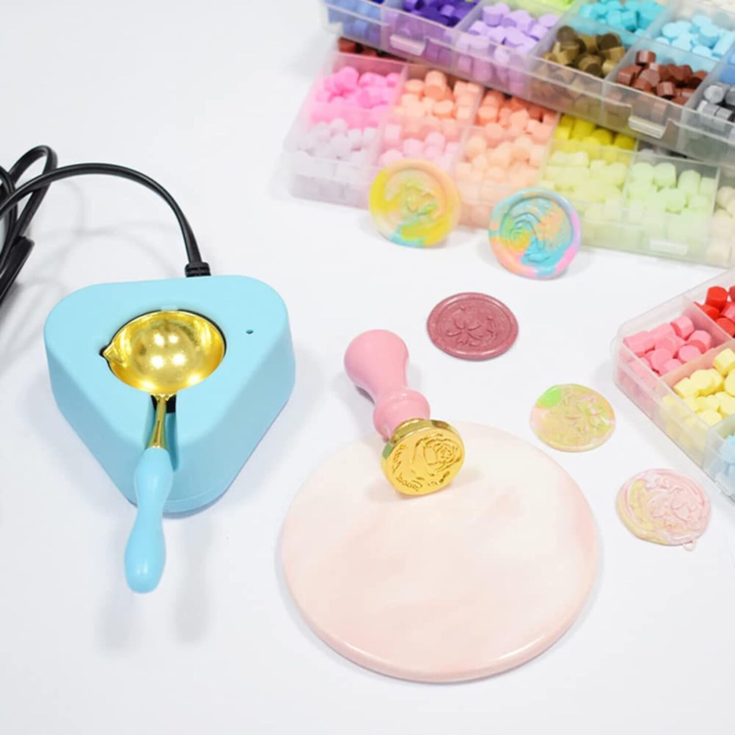 Wax Seal Warmer for Wax Seal Stamp, Electric Wax Seal Warmer with Wax Seal Spoon for Wax Seal Kit
