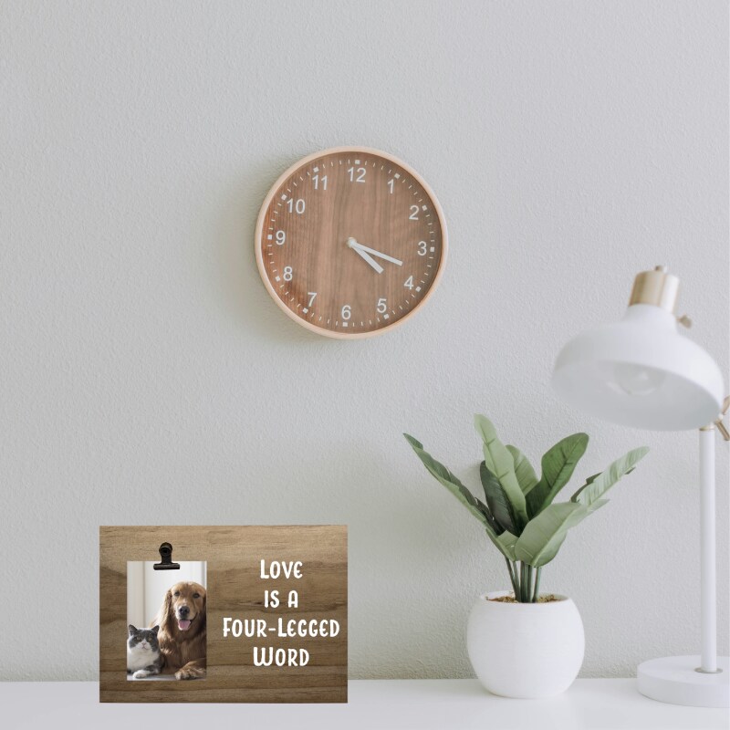 Decorative Wood Clip Pet Photo Frames