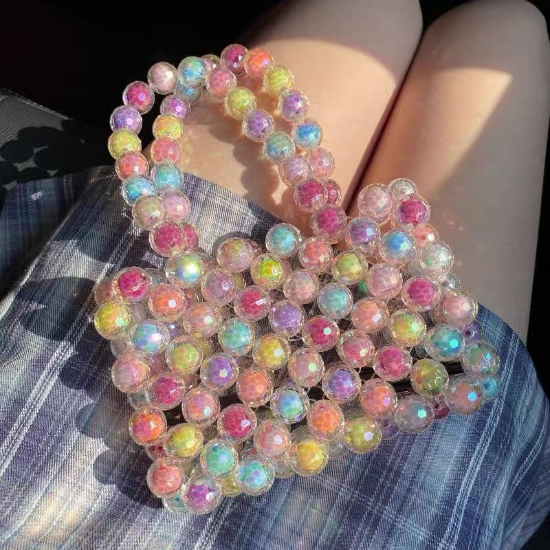 16mm Acrylic Beads 90 Pieces Shine Beads Colorful Beads Multicolor Round Beads for DIY Jewelry Making (ab Polyhedral)