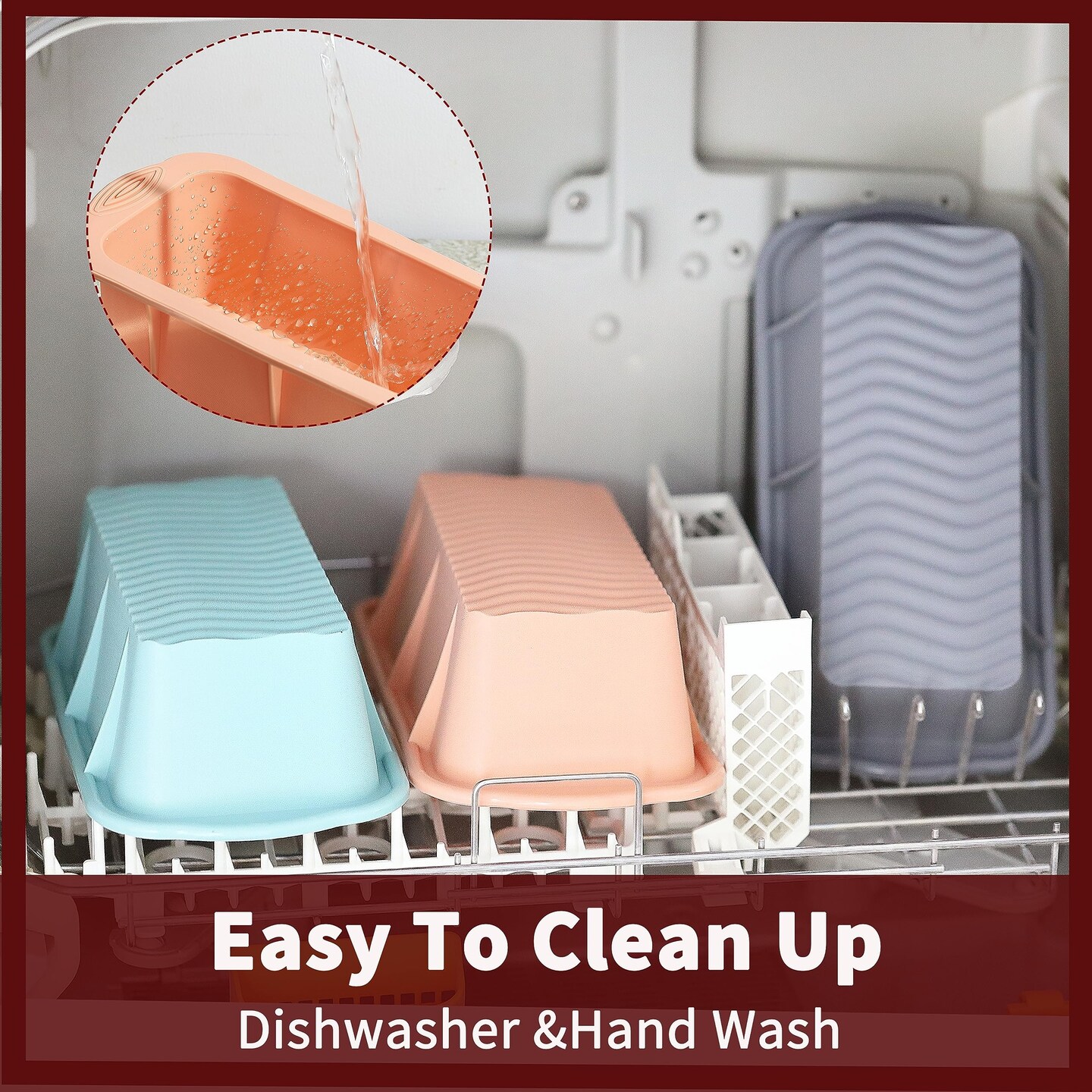 3 Pieces Silicone Bread Loaf Pan, Non-Stick Bread Pans for Baking, Easy Release Loaf Pan, Great for Homemade Bread, Cakes, Brownies, Dishwasher Safe (3 Colors, Nesting Design)