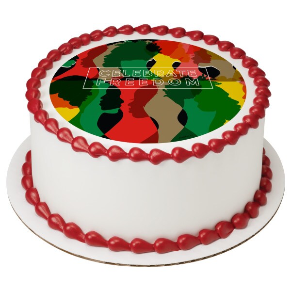 Celebrate Freedom Edible Cake Topper Image 7.5&#x22; Round