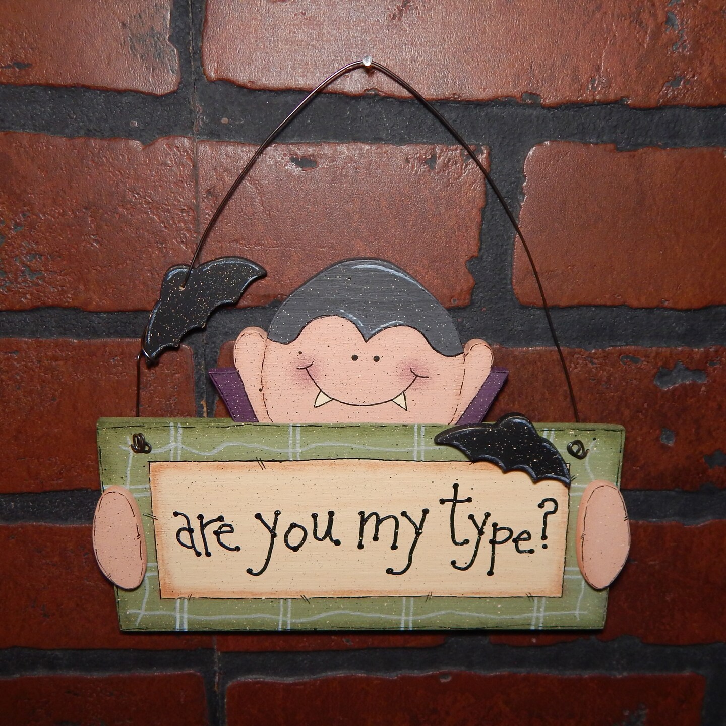 Primitive Halloween Decoration, Cute Vampire Decor, Wood Halloween Signs, Vampire Signs, Cute Halloween Decor, Dracula Halloween Door Hanger - image8