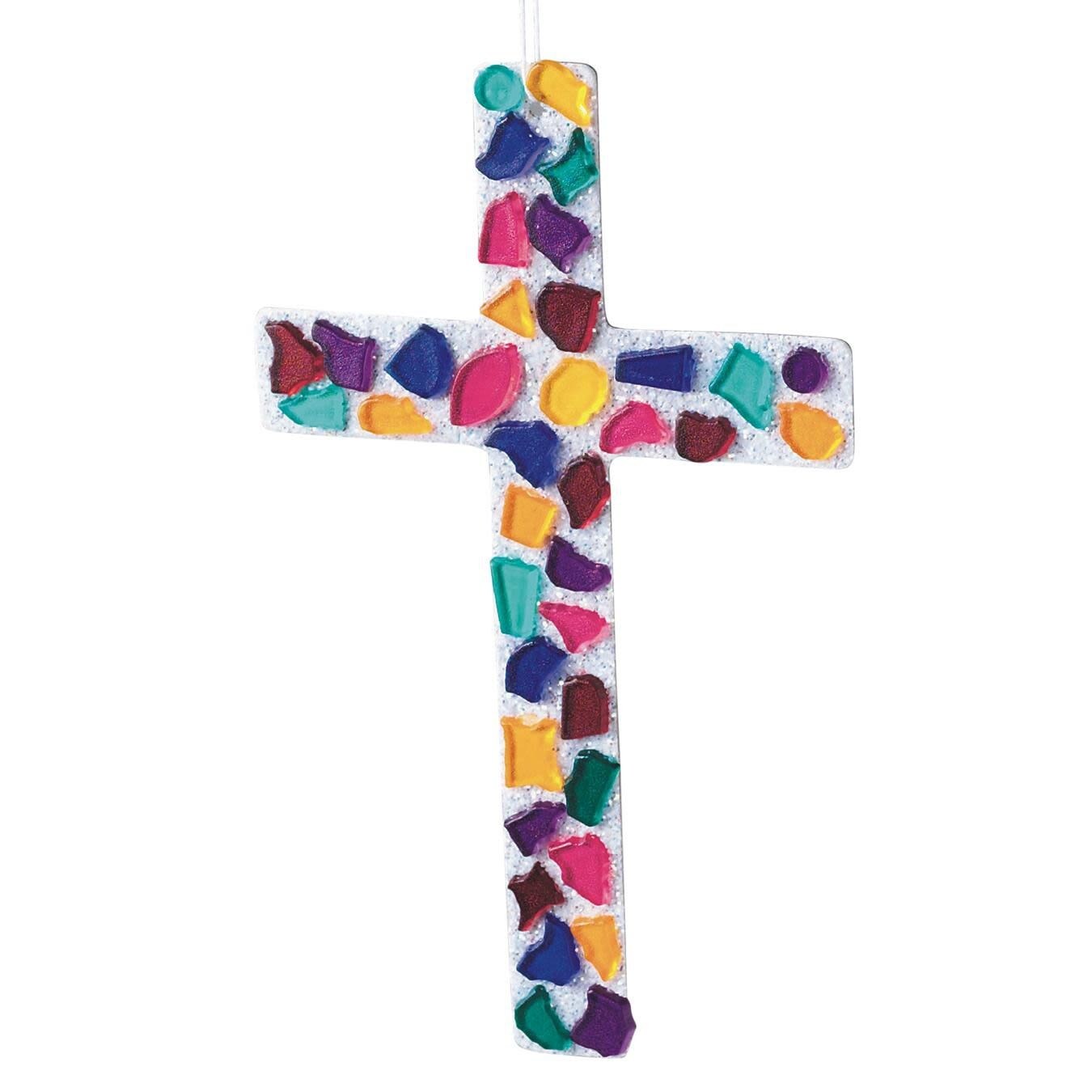 Sparkling Tile Cross Craft Kit (Pack of 24)