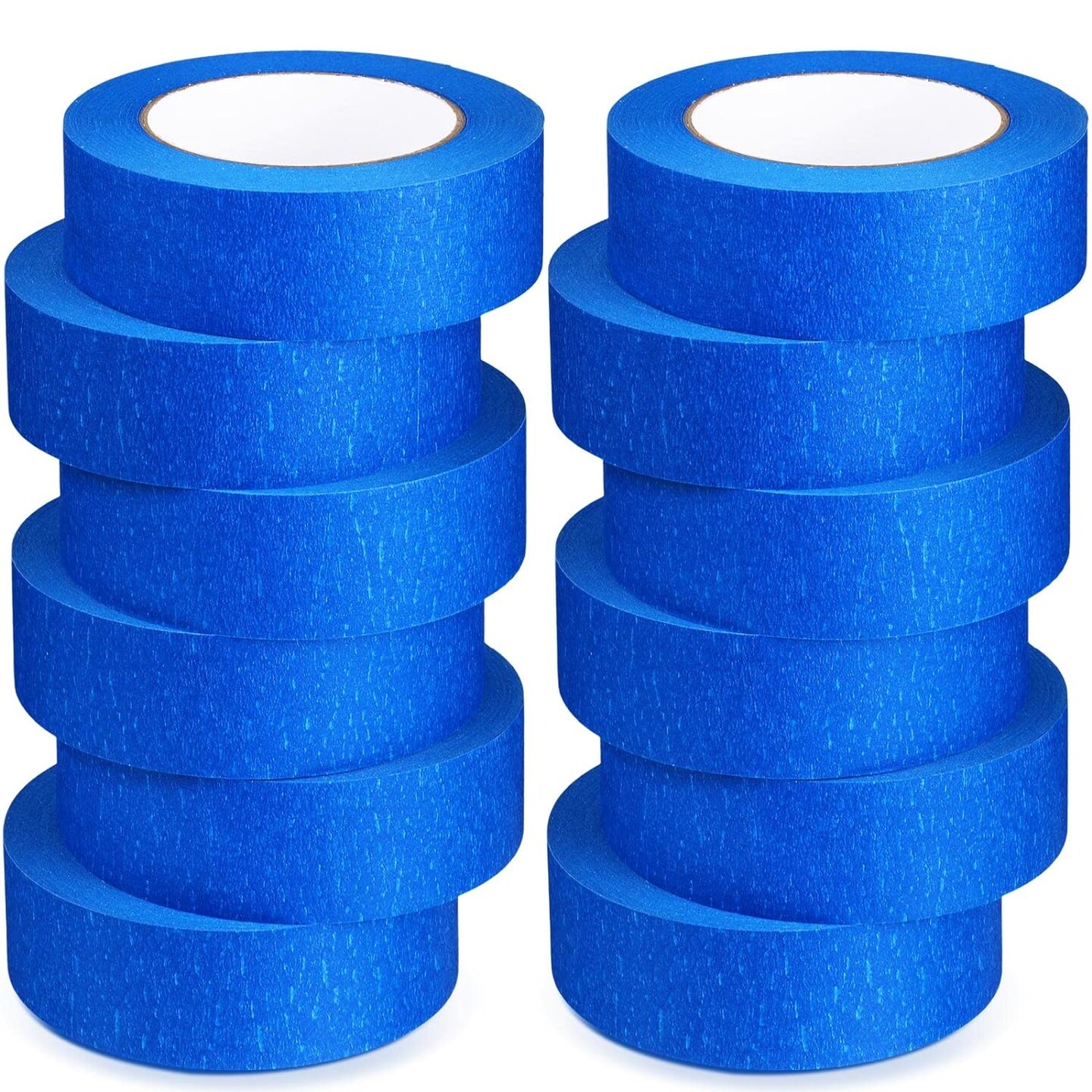 12 Rolls Blue Painters Tape Bulk, 1.5 Inches x 55 Yards Masking Tape, Trim Edge Finishing Tape for Walls Painting Labeling Home School Decoration