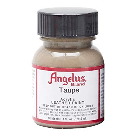 Angelus Shoe Polish - Acrylic Leather Paint - 1 oz. Bottle - Taupe
