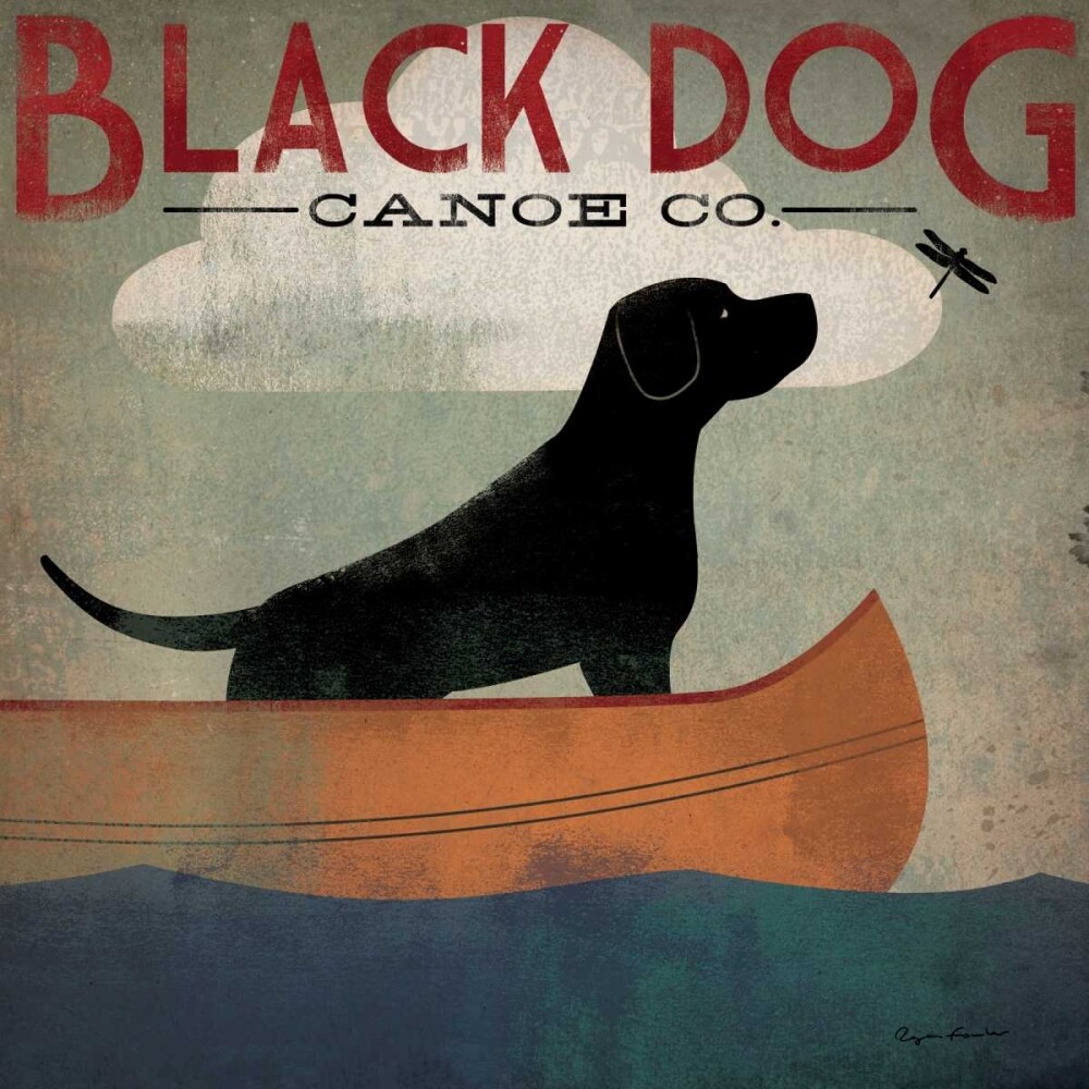 Black Dog Canoe Poster Print by Ryan Fowler - Item # VARPDX12501