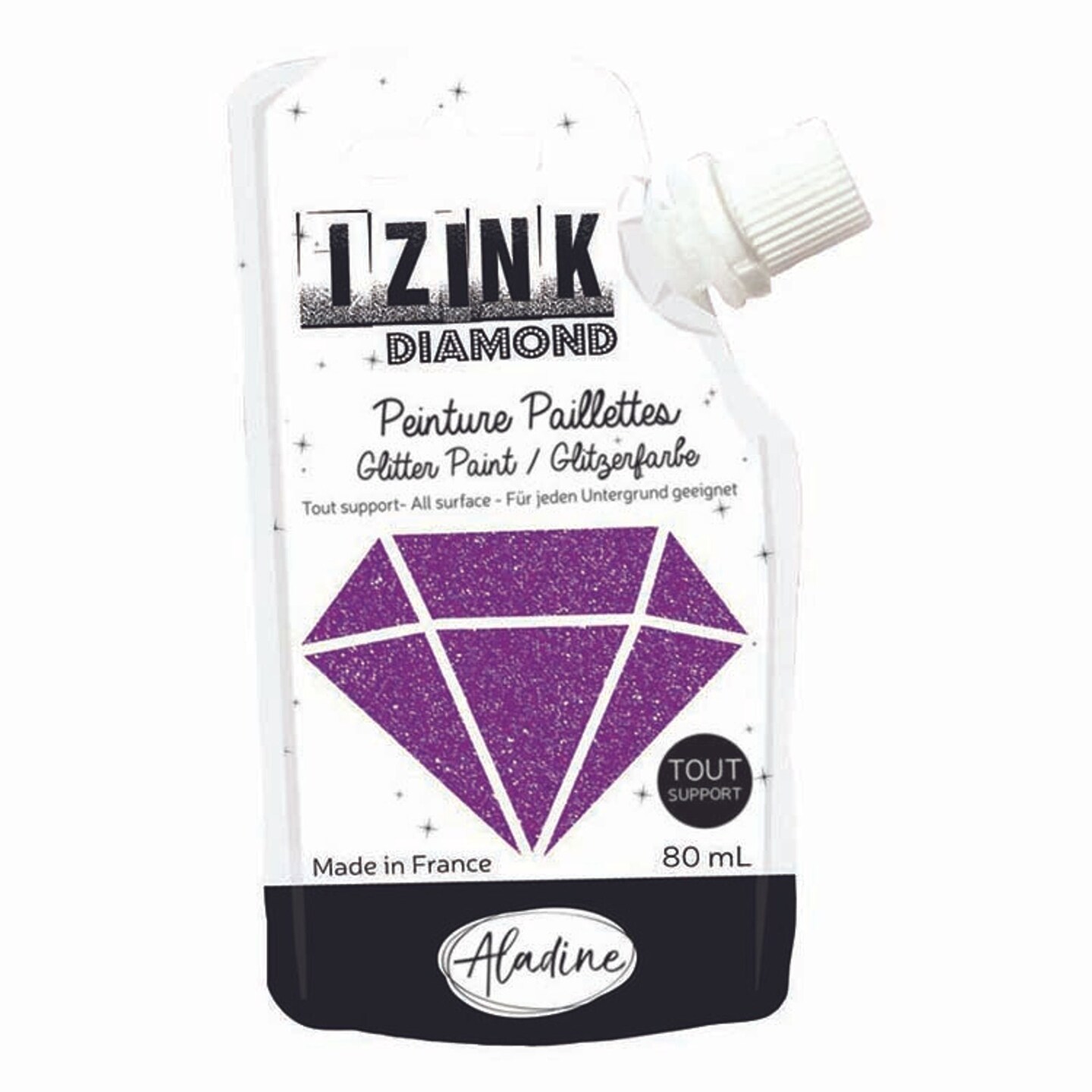 Aladine IZINK Diamond Glitter Paint 80 Ml Violet Michaels