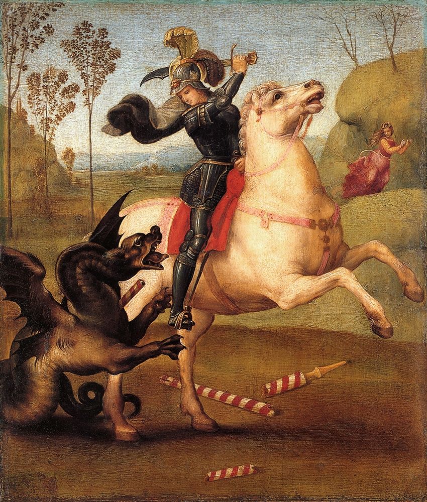 St George And The Dragon Poster Print by Raphael Raphael - Item # VARPDX373994