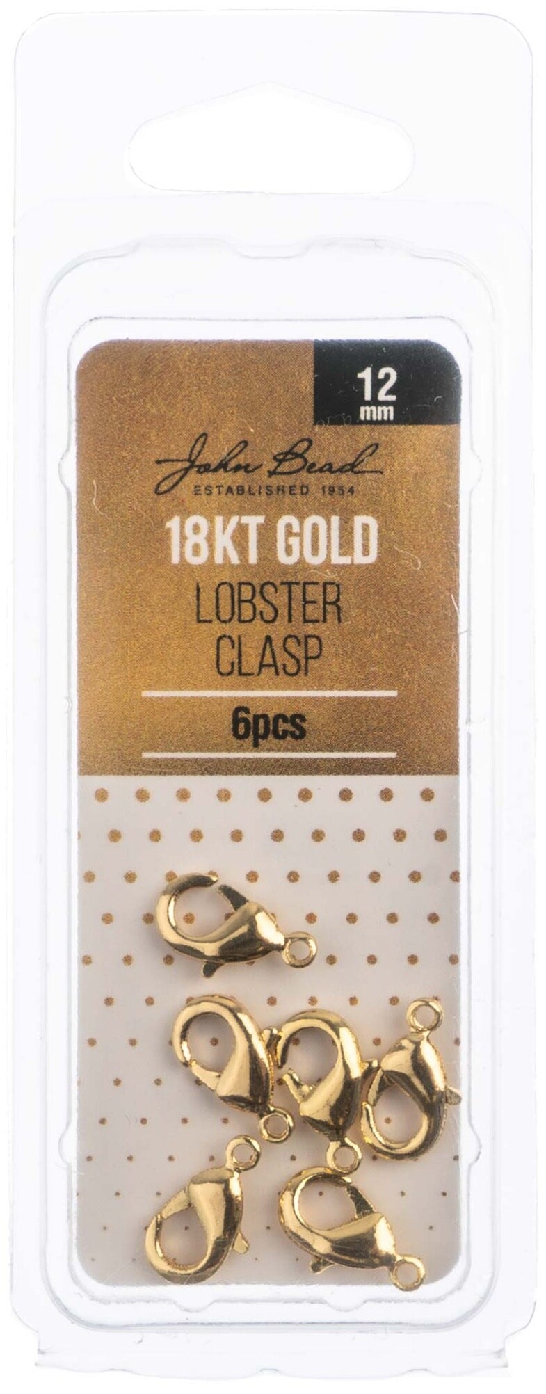 Lobster Clasp 12mm 6/Pkg18kt Gold Plated Michaels