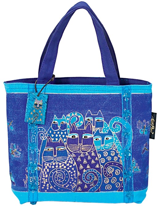 Laurel Burch Mini Bag 11 X3 X8 Indigo Cats Michaels