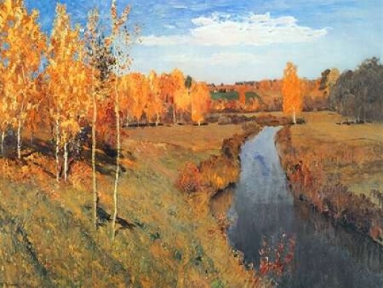 Golden Autumn Poster Print by Isaac Levitan - Item # VARPDX3AA3735