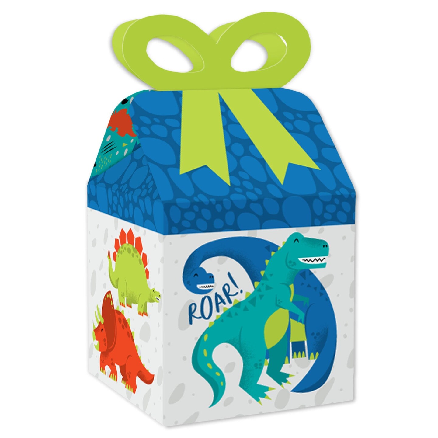 Big Dot of Happiness Roar Dinosaur - Square Favor Gift Boxes - Dino ...