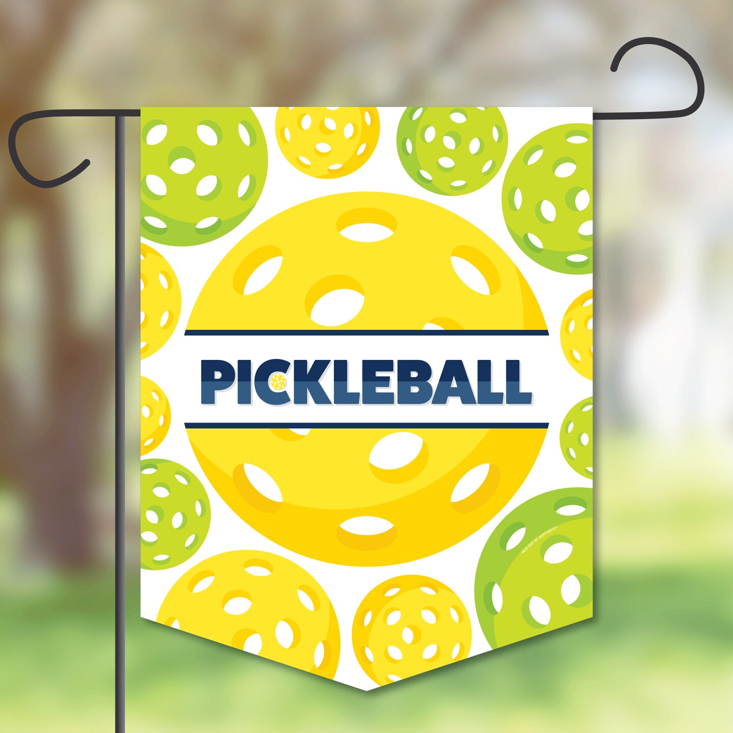 Big Dot of Happiness Let&#x27;s Rally - Pickleball - Outdoor Home Decorations - Double-Sided Birthday or Retirement Party Garden Flag - 12 x 15.25 inches