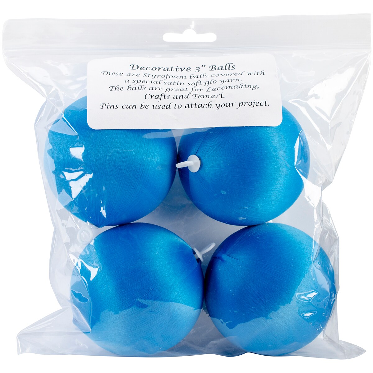 Handy Hands Decor Satin Covered Styrofoam Balls 3" 4/Pkg