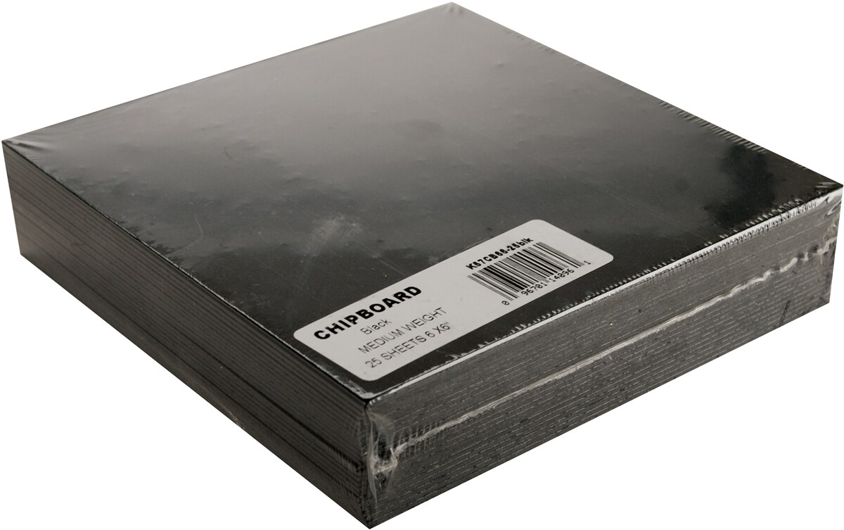 Grafix Medium Weight Chipboard Sheets 6"X6" 25/PkgBlack Michaels
