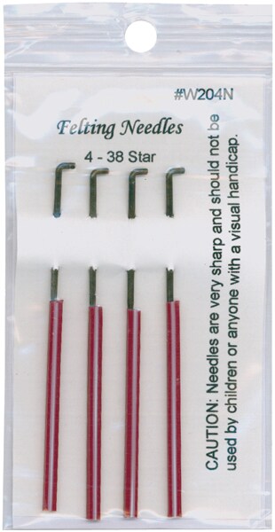 Wistyria Editions Felting Needles 4/Pkg Size 38 Star