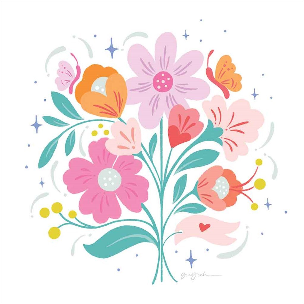 Bright Bouquet I by Gia Graham 14&#x22; x 14&#x22; Framed Wall Art