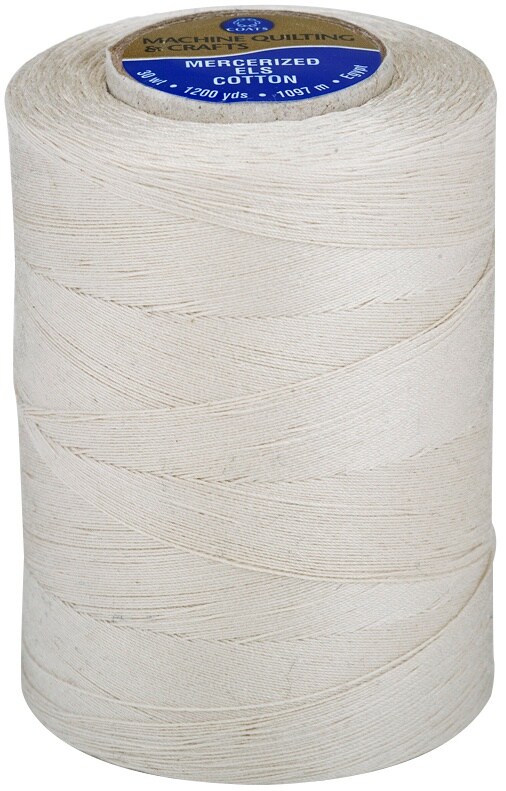 Coats Cotton Machine Quilting Solid Thread 1200YdNatural Michaels
