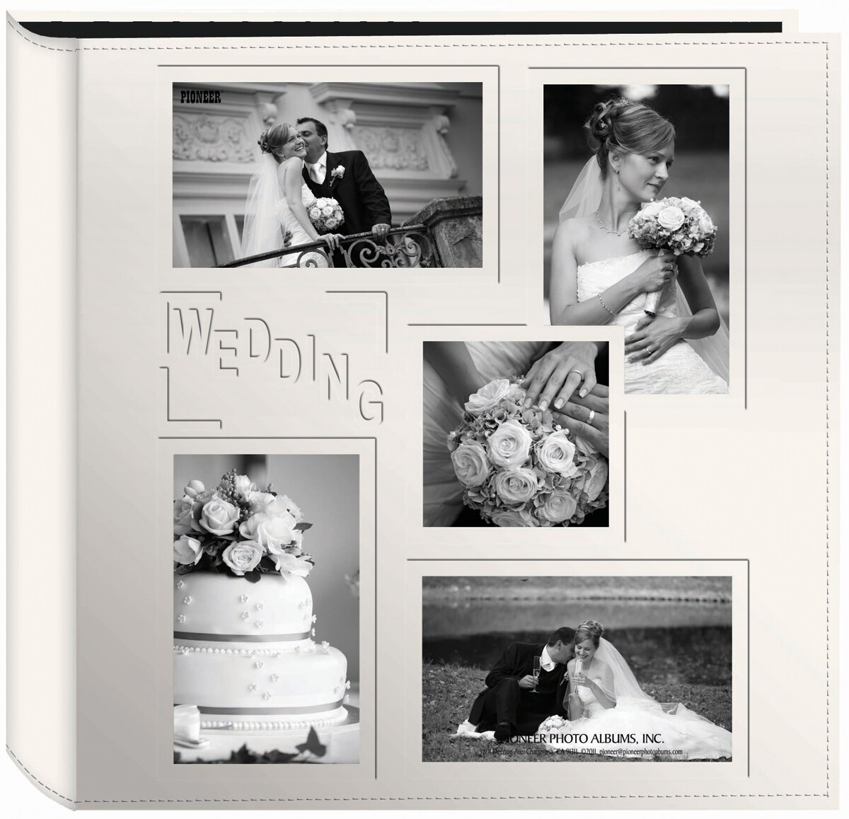 Pioneer 5-Up Sewn Embossed Collage Frame Photo Album 12"X12"-Wedding