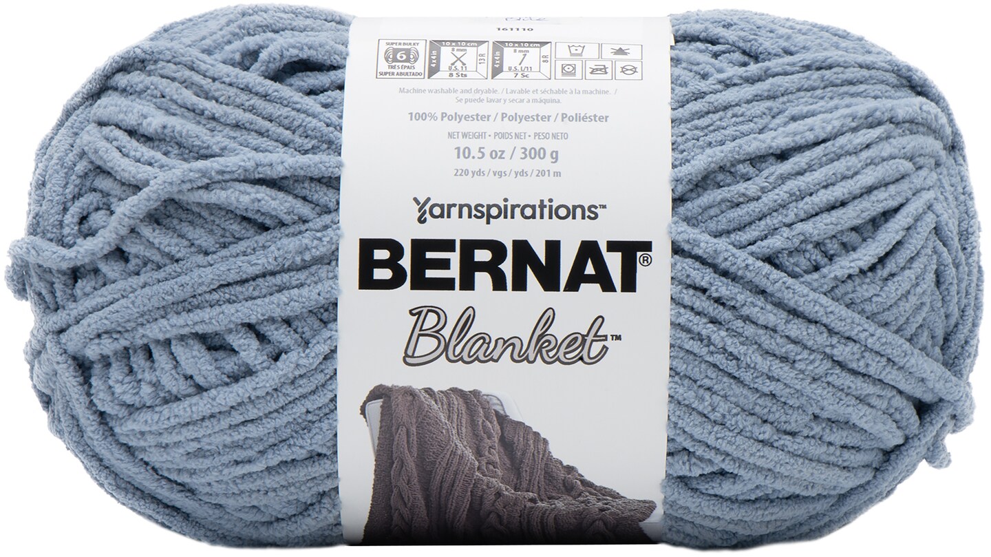 Bernat Blanket Big Ball Yarn-Gray Blue