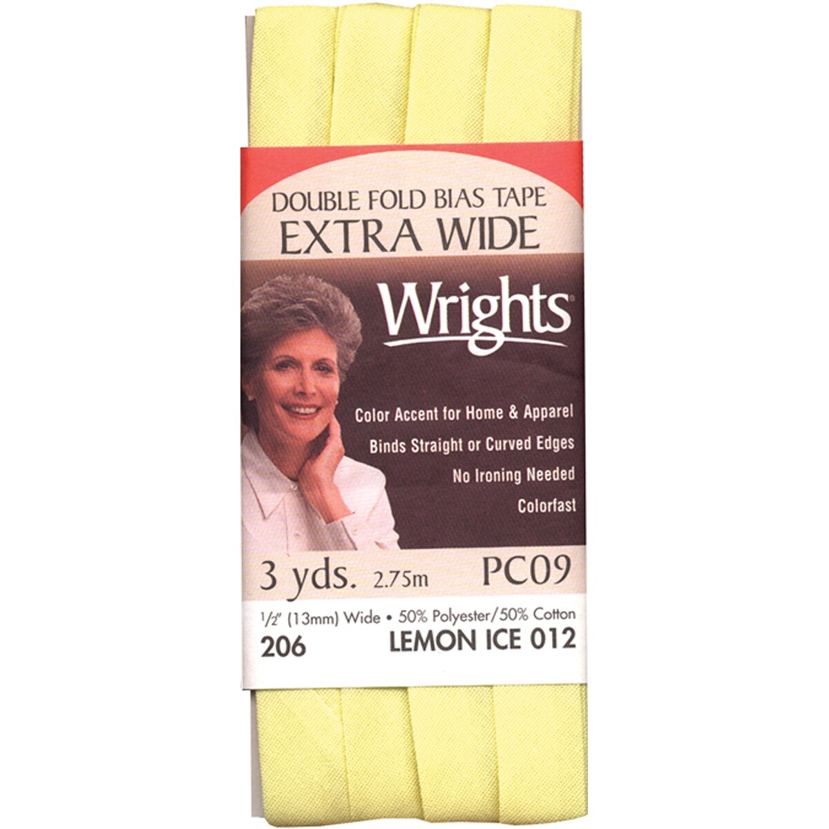 Wrights 206  Extra Wide Double Fold Bias Tape : Buy Cheap
