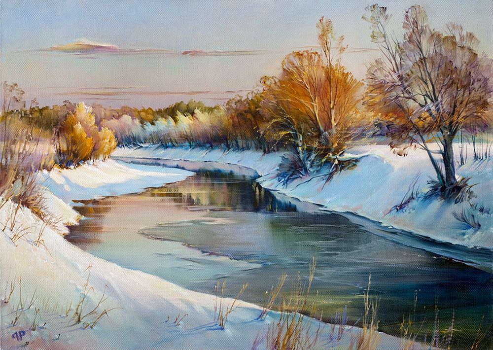 Winter evening Poster Print by Roman Romanov - Item # VARPDXRR62