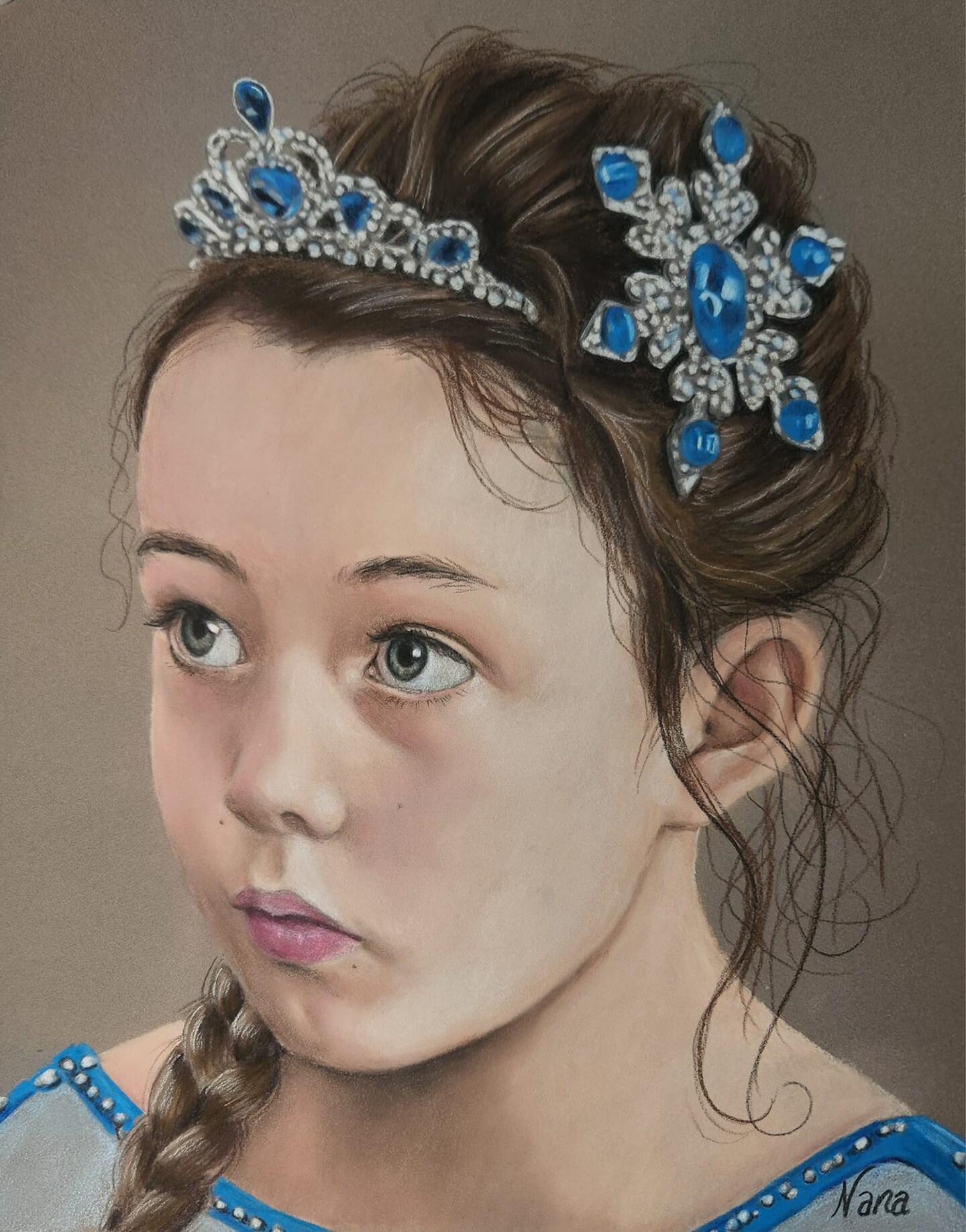 product name is Custom Colored Portraits Hand Drawn from Photographs