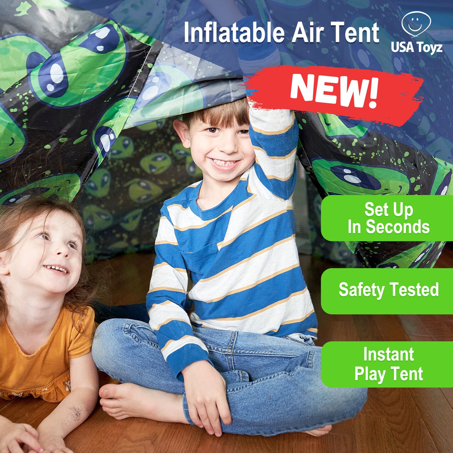USA Toyz Air Dome Alien Pop Up Tent for Kids
