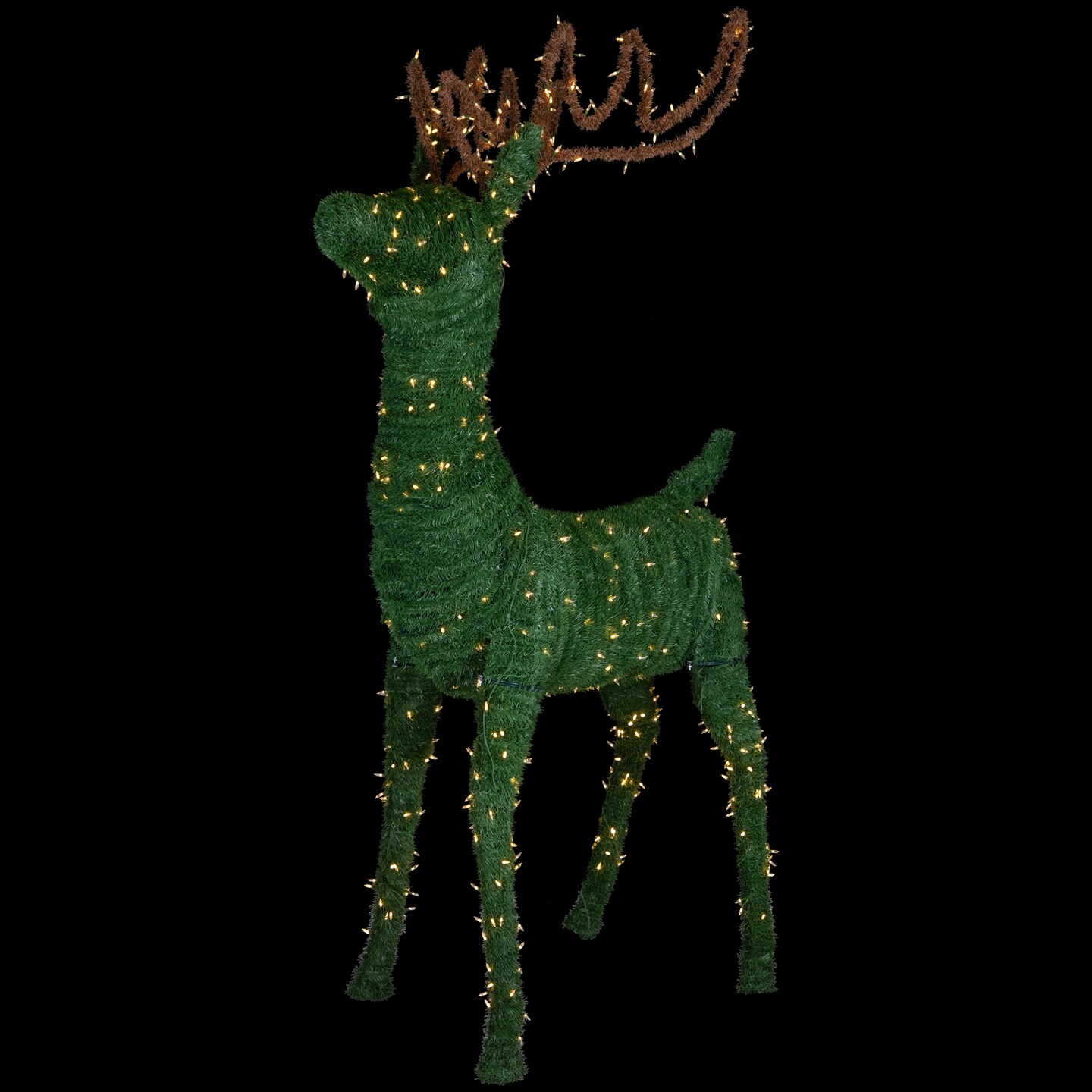 Northlight Lighted Commercial Standing Topiary Reindeer Outdoor Christmas Decoration - 6.5' - Warm White LED Lights