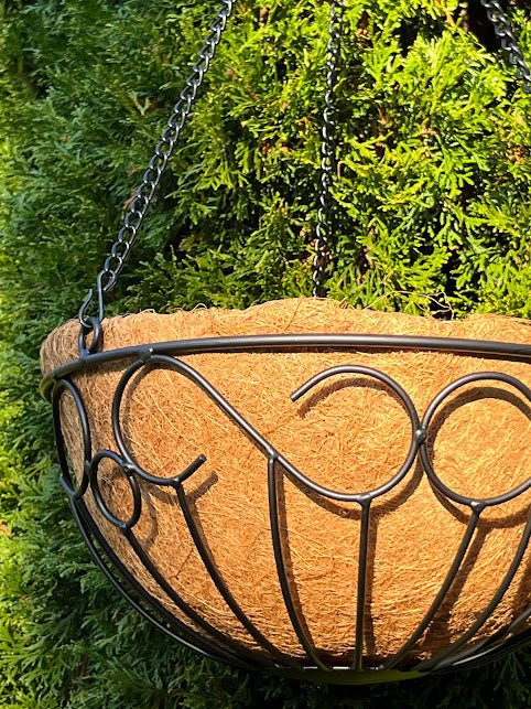 14&#x22; Metal Scroll Hanging Basket