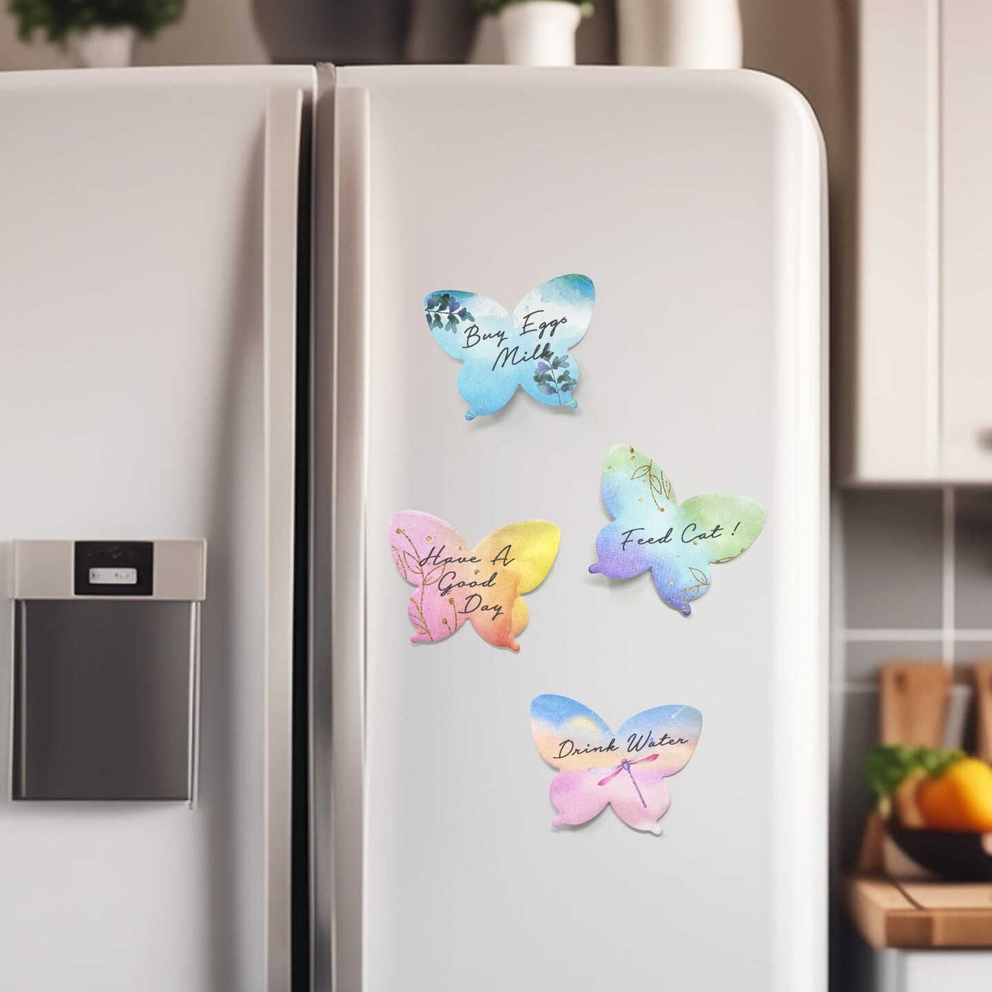 Wrapables Colorful Ethereal Butterfly Sticky Notes (Set of 12)