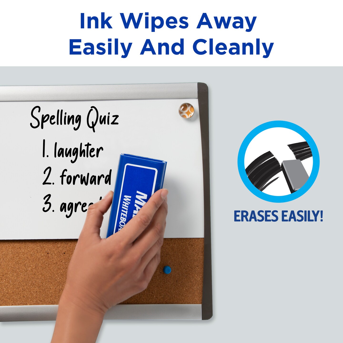 Avery Marks A Lot Pen-Style Dry Erase Markers, Bullet Tip, Assorted Colors, 6 Markers (24481)