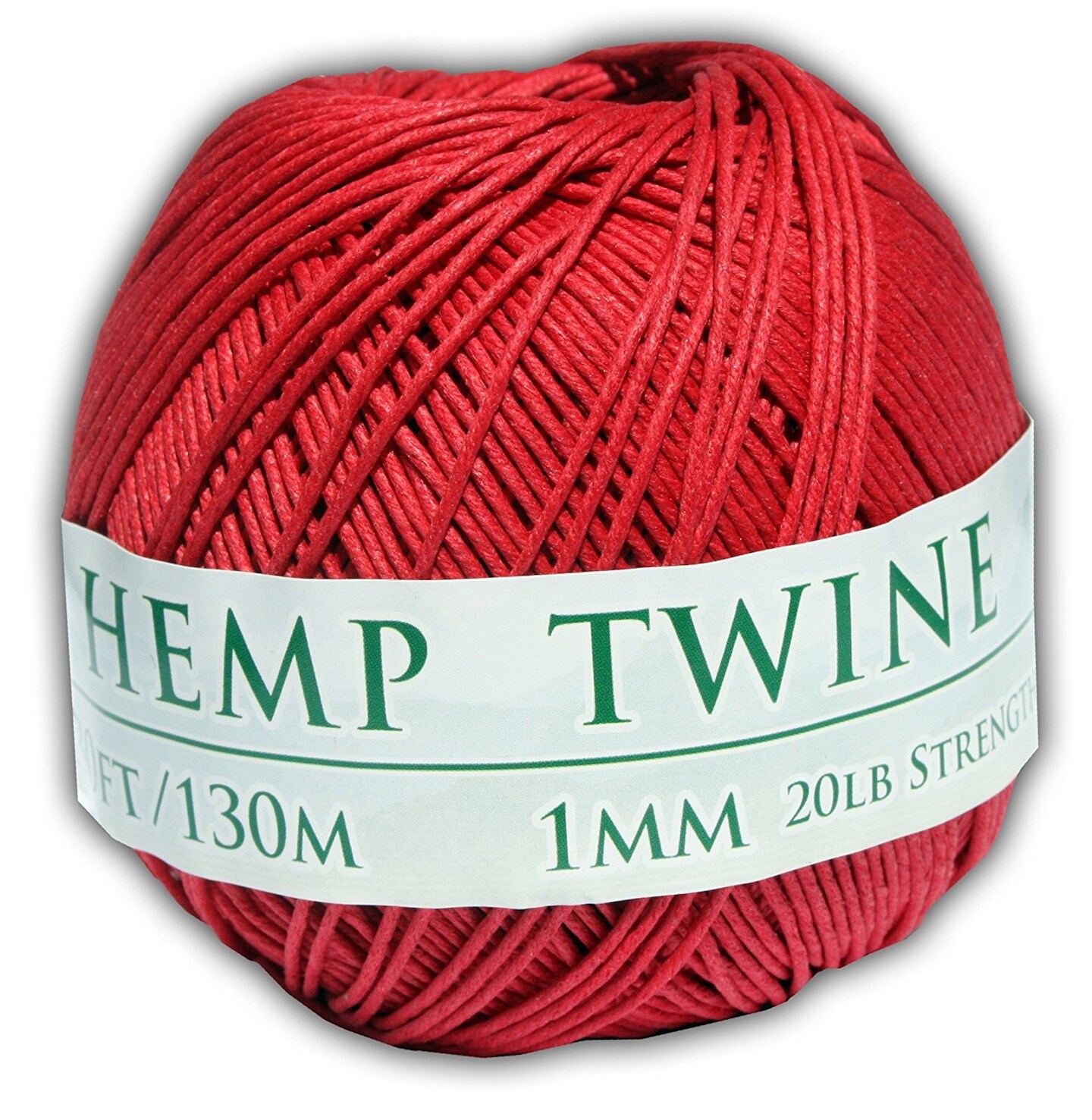 Hemptopia, Hemp Twine Ball, 430ft, 20lb test strength, Multiple colors, All Natural