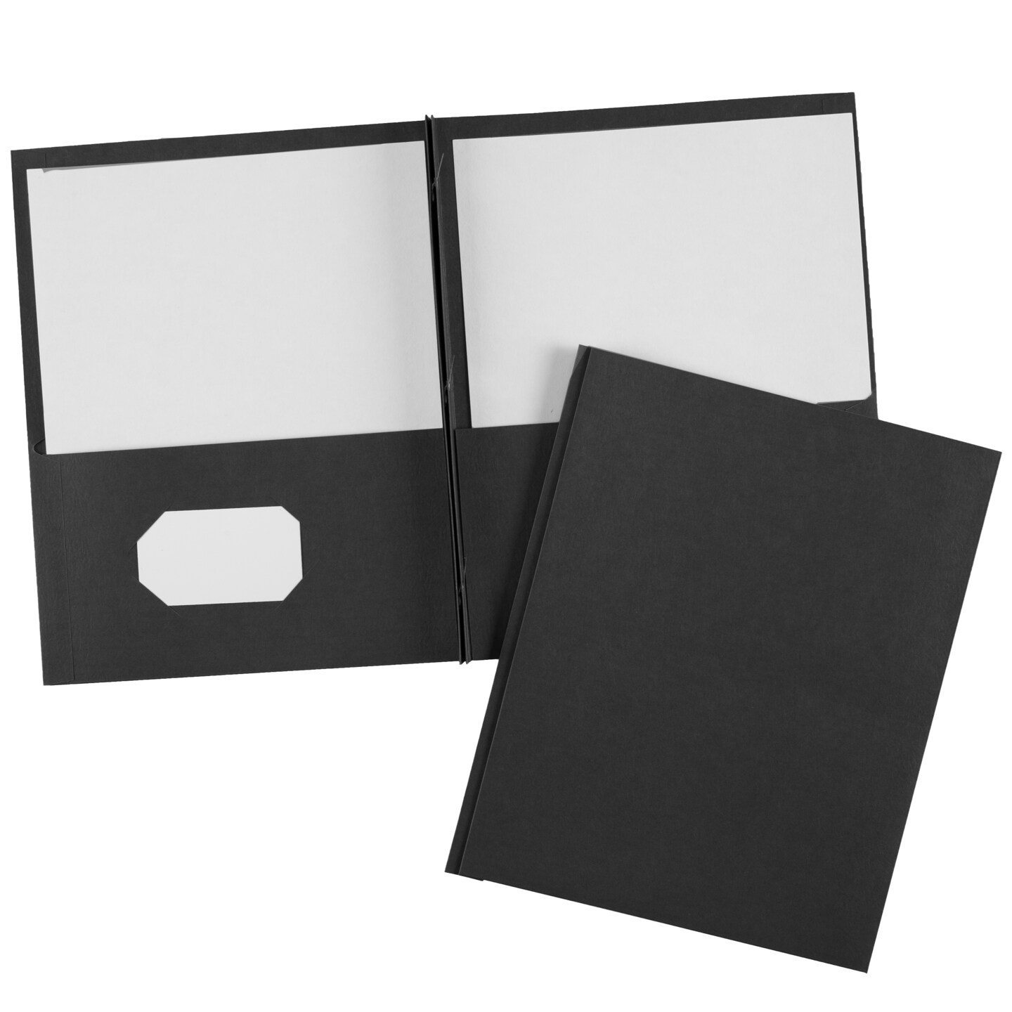 Avery Two Pocket Folders with 3 Prong Fasteners, Holds 70 Sheets, 25 Black Folders (47978)