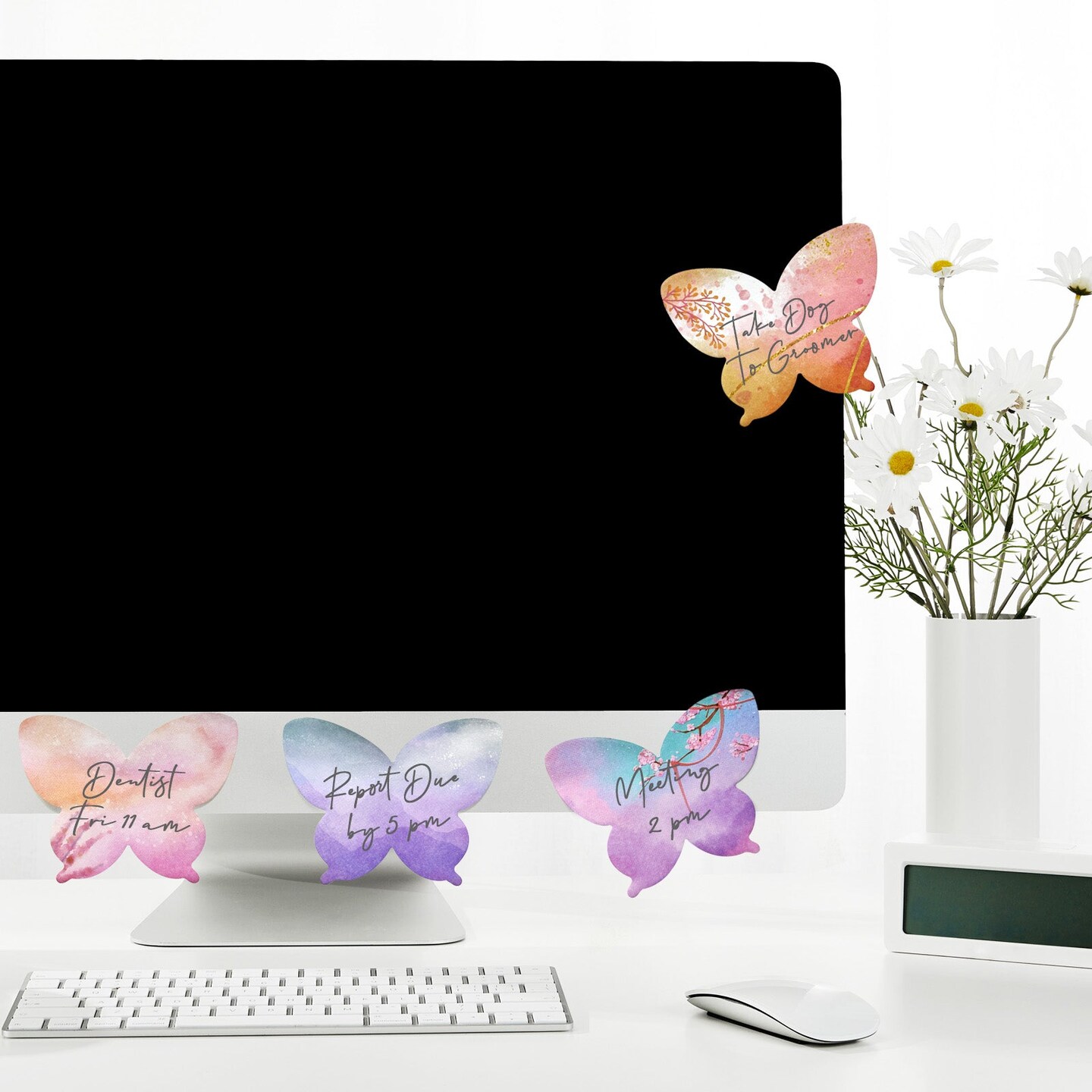 Wrapables Colorful Ethereal Butterfly Sticky Notes (Set of 12)