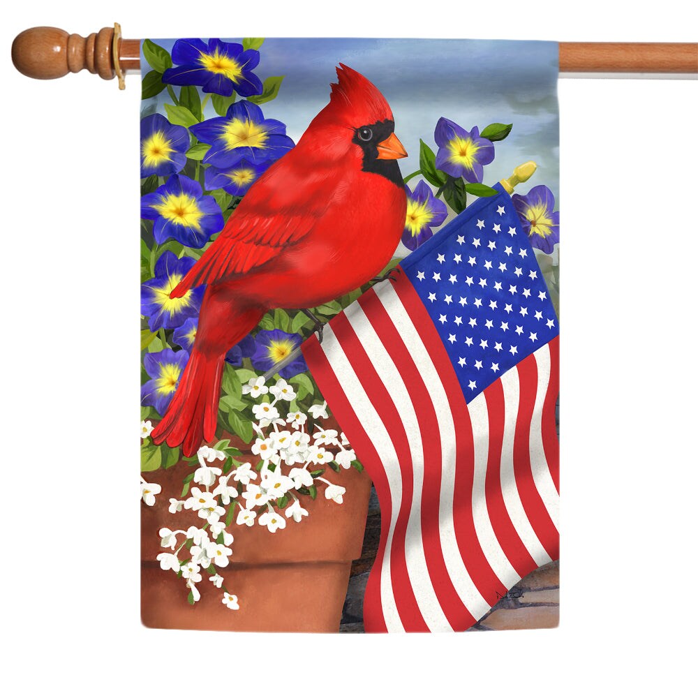American Cardinal Decorative Patriotic Flag