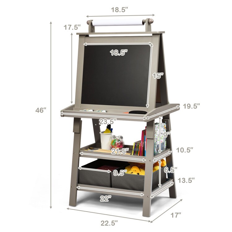 3 in 1 Double-Sided Storage Art Easel