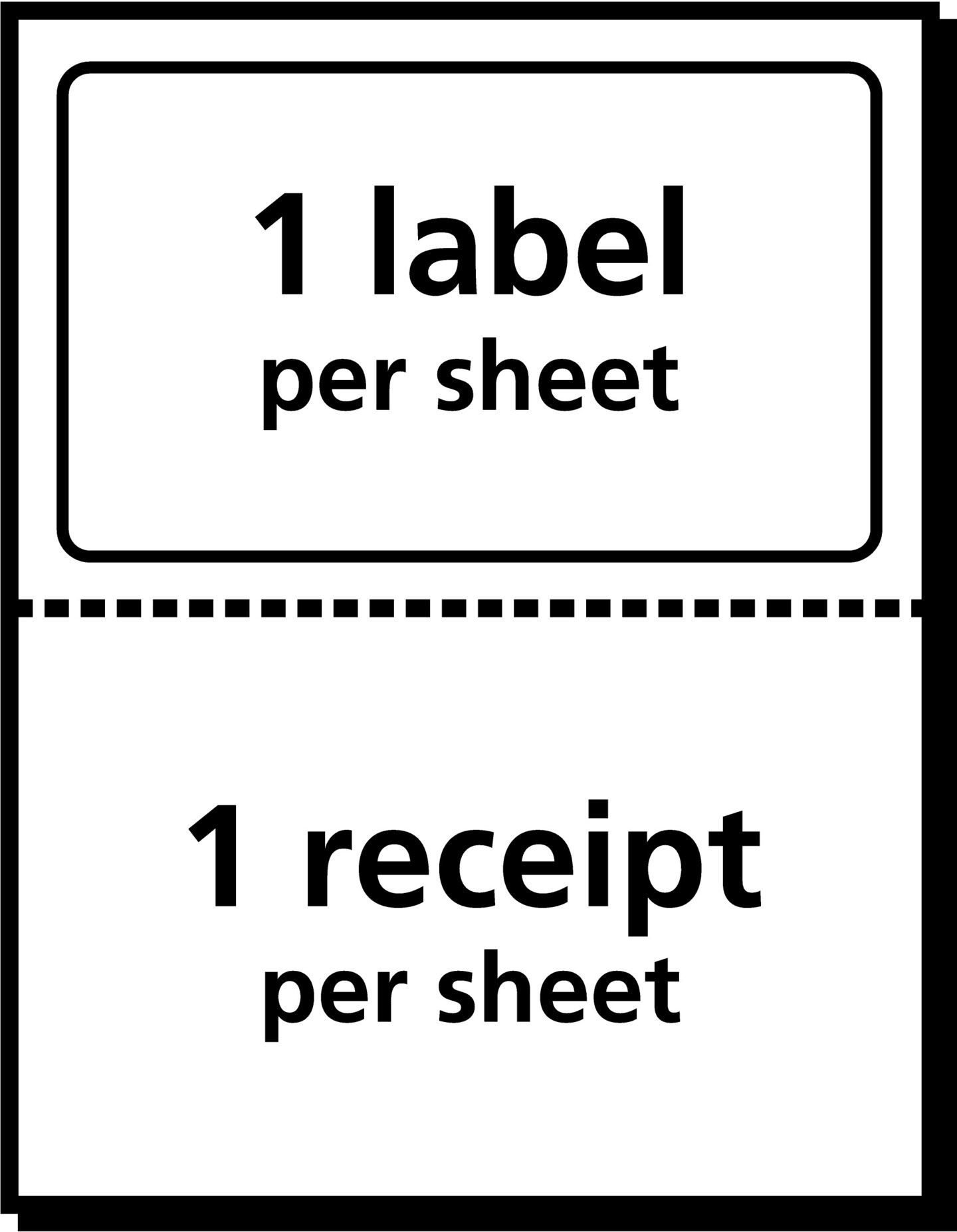 Avery Shipping Labels w/Paper Receipts and TrueBlock Technology for Inkjet Printers 5-1/16 x 7-5/8, Pack of 25 (8127)
