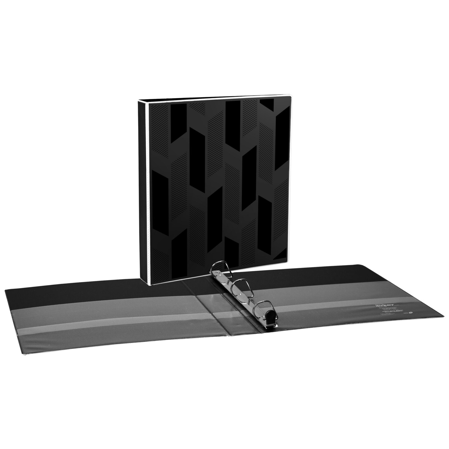 Avery Dual Effect Heavy-Duty 3 Ring Binder, 1 Inch Slant Rings, 2 Black Binders (46027)