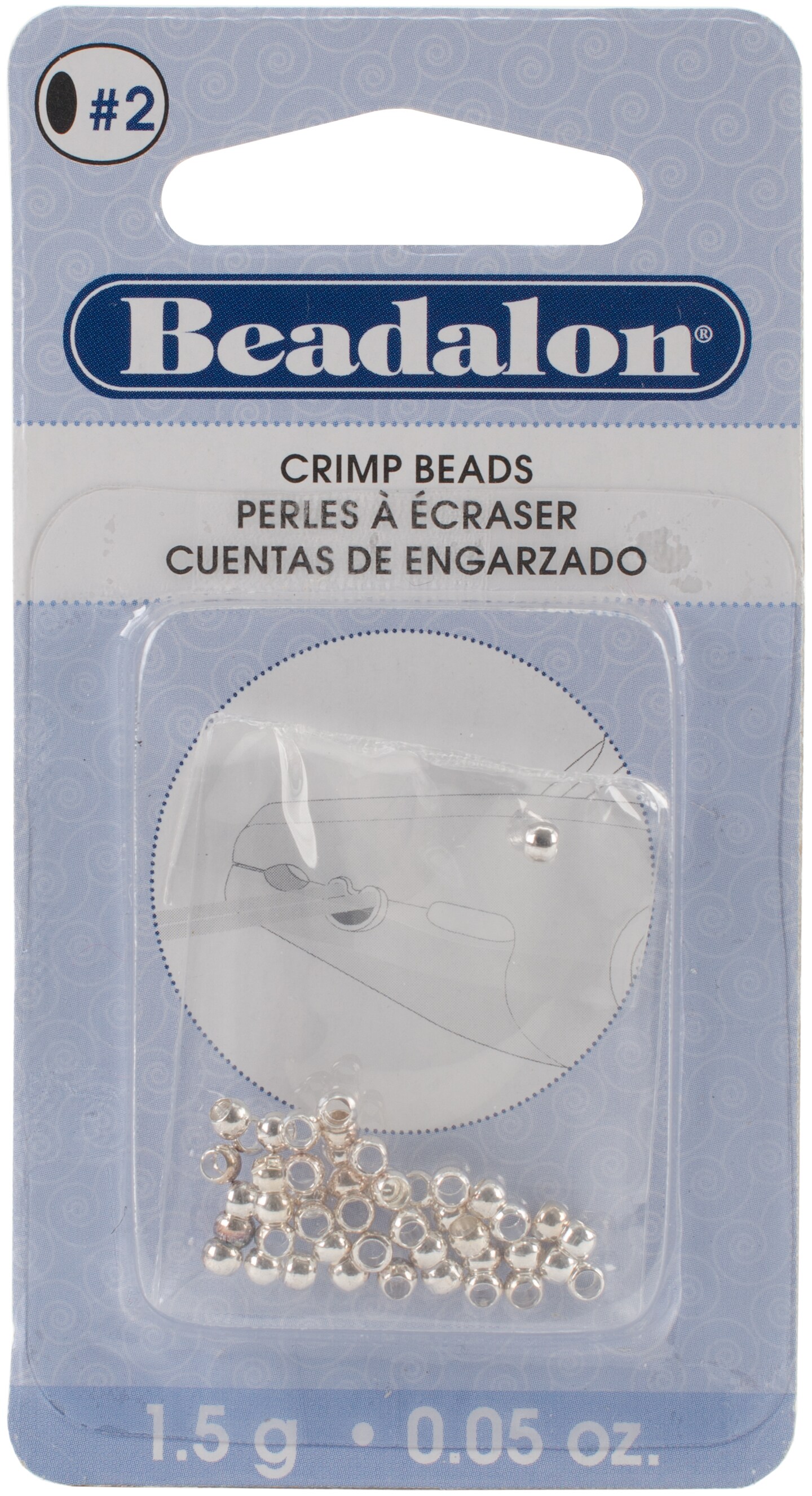 Crimp Beads Size 2 1.5gSilverPlated Michaels