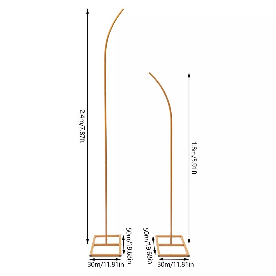 2-Piece Metal Wedding Arch Frame Set