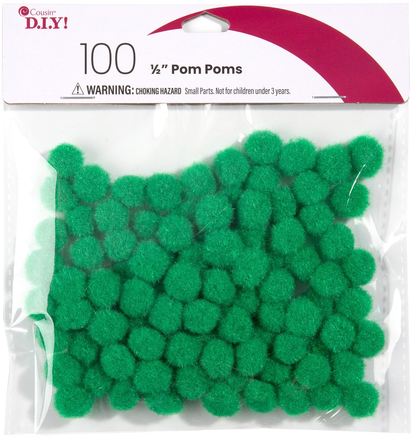 PomPoms .5" 100/PkgKelly Green Michaels