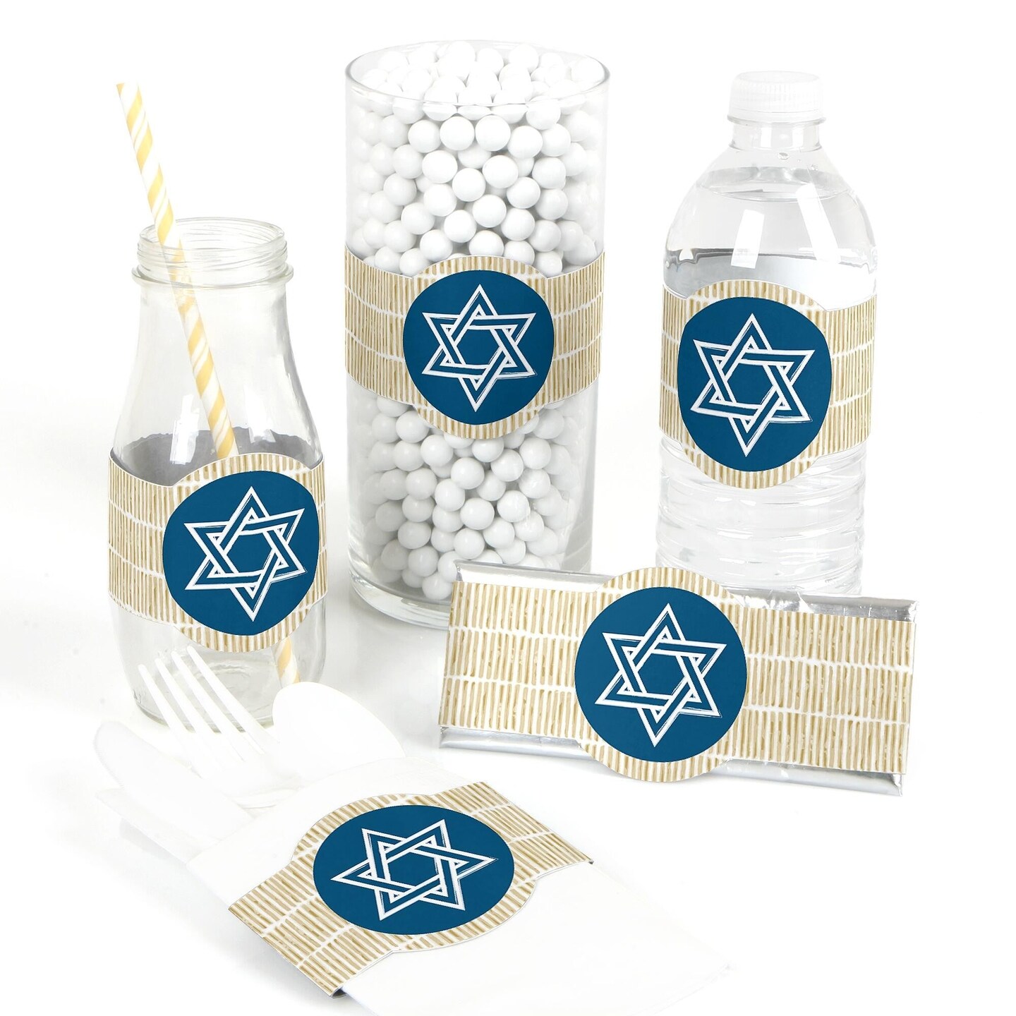 Custom personalized acrylic tumbler party favors for Bar and Bat Mitzvah