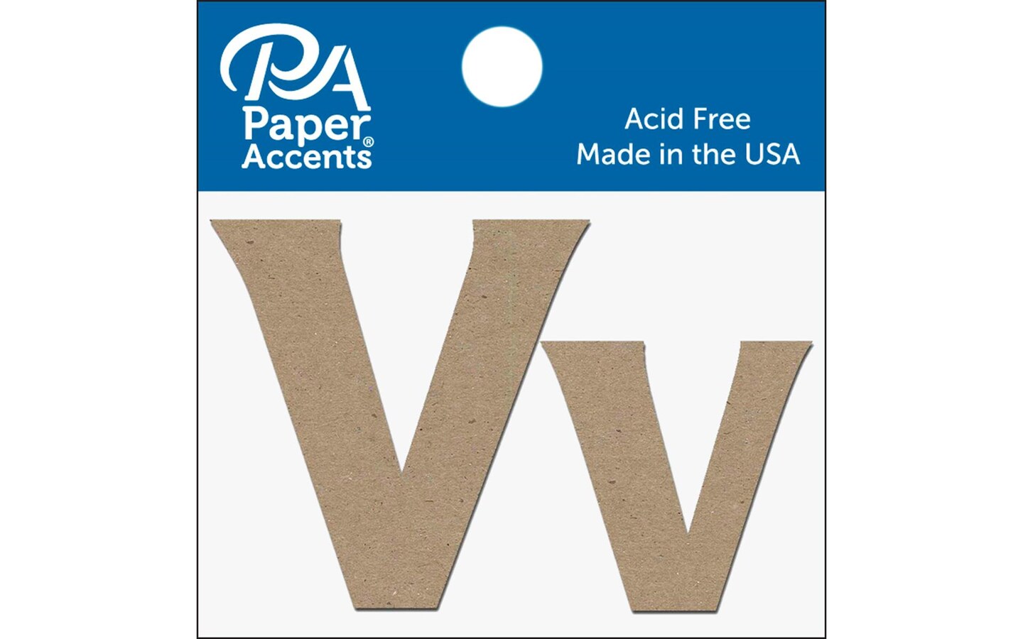 Chipboard Letter 2&#x22; Vv 2pc Natural