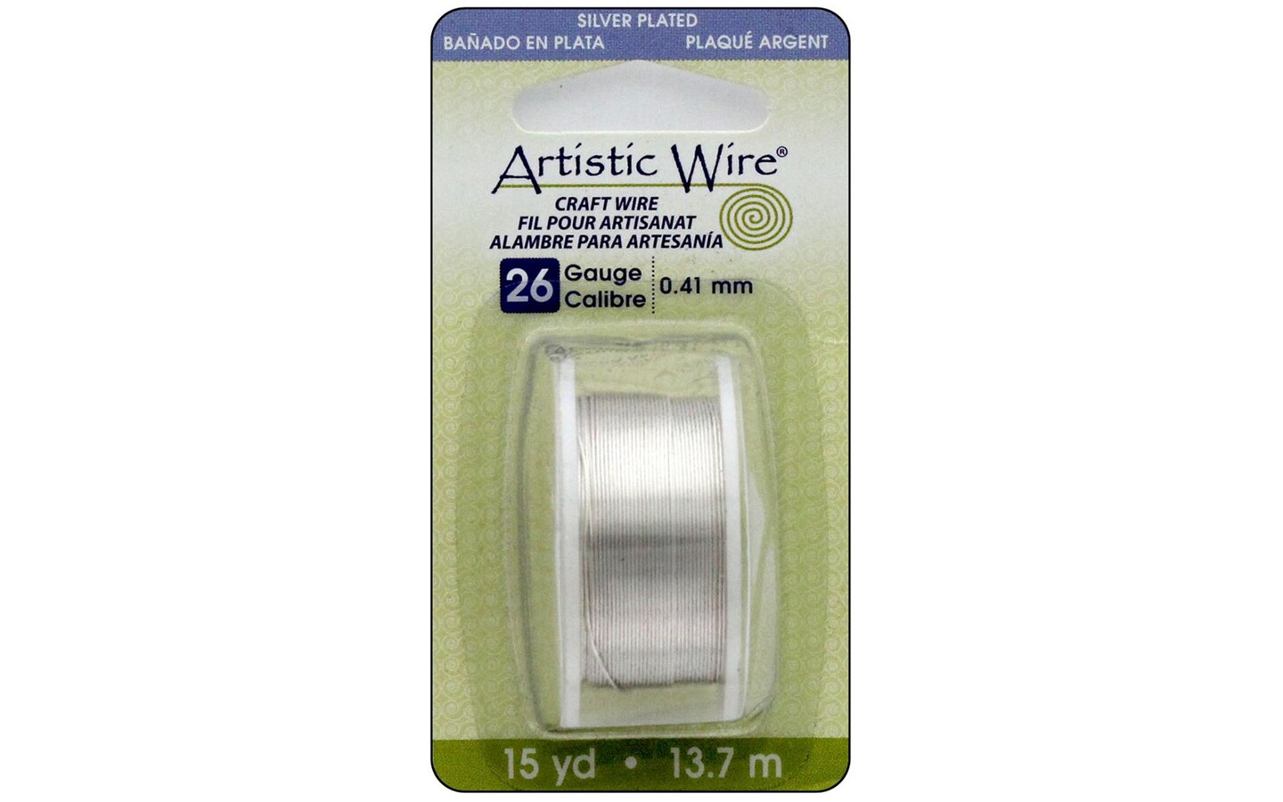 Artistic Wire 26 Gauge 15yd Non Tarnish Silver