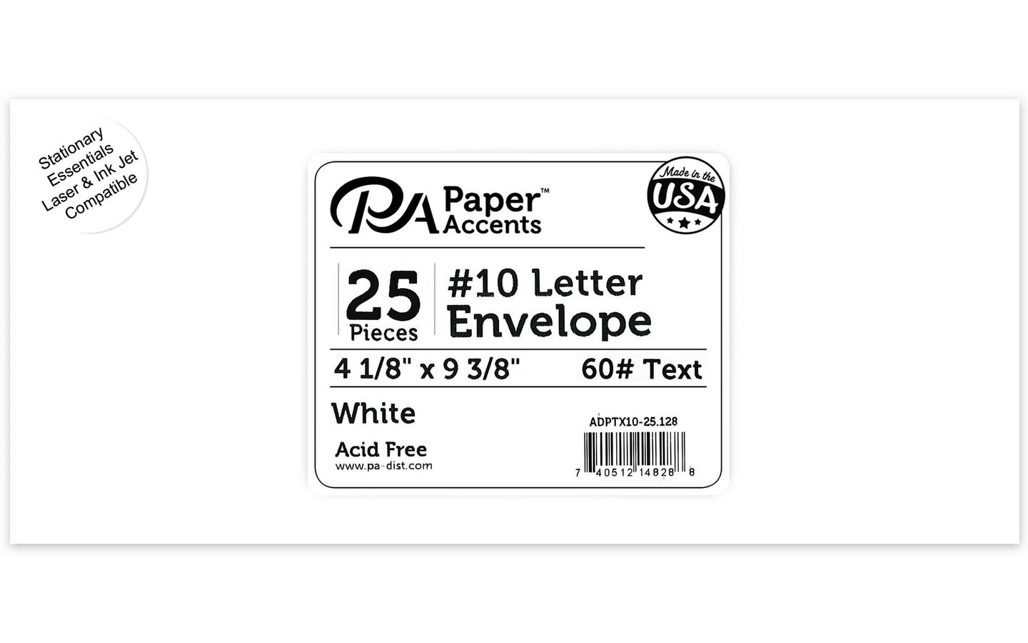 Envelope #10 Letter 25pc White