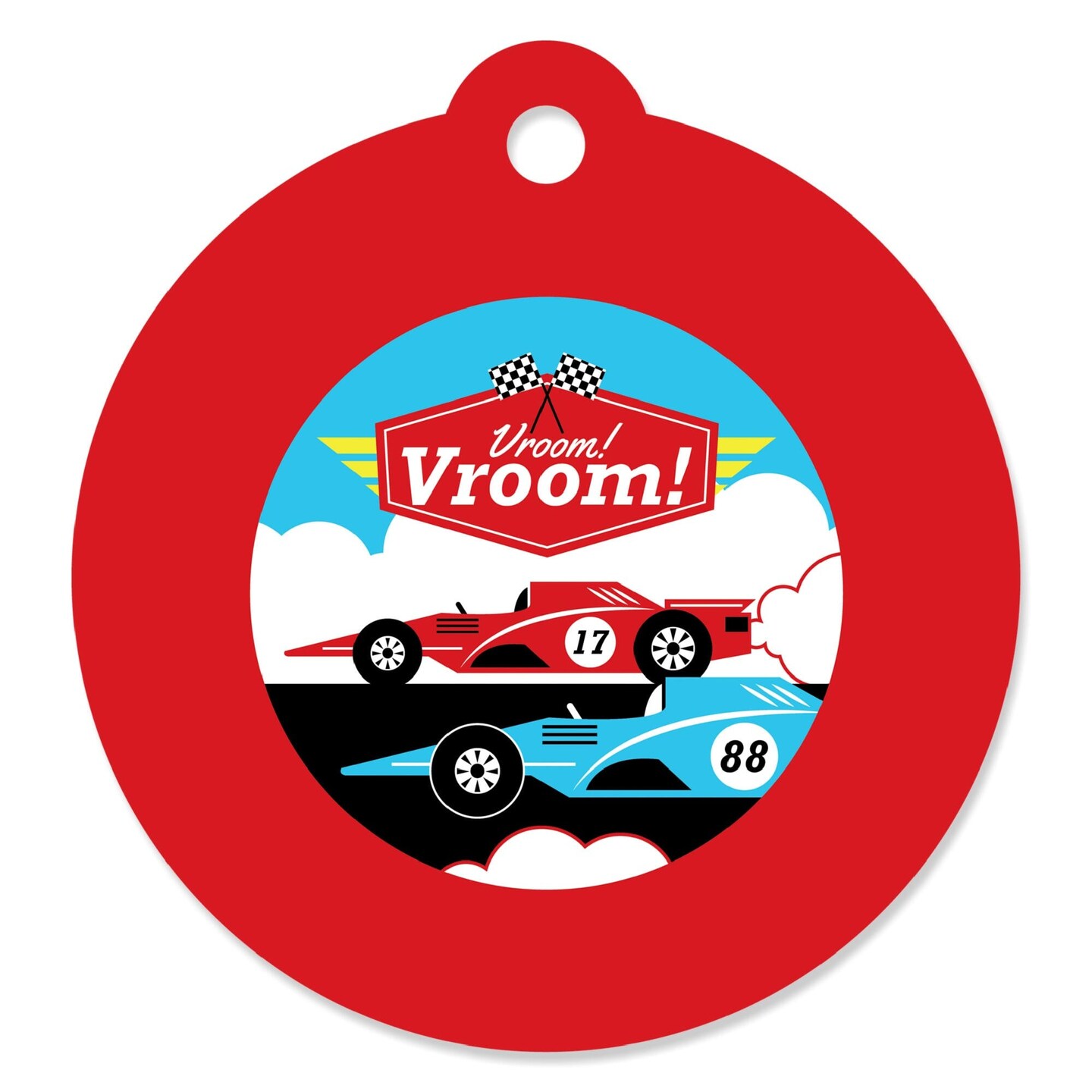 Big Dot of Happiness Let&#x27;s Go Racing - Racecar - Baby Shower or Race Car Birthday Party Favor Gift Tags (Set of 20)