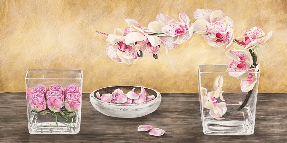 Orchids And Roses Arrangement Poster Print by Dellal Remy - Item # VARPDX2DE4269