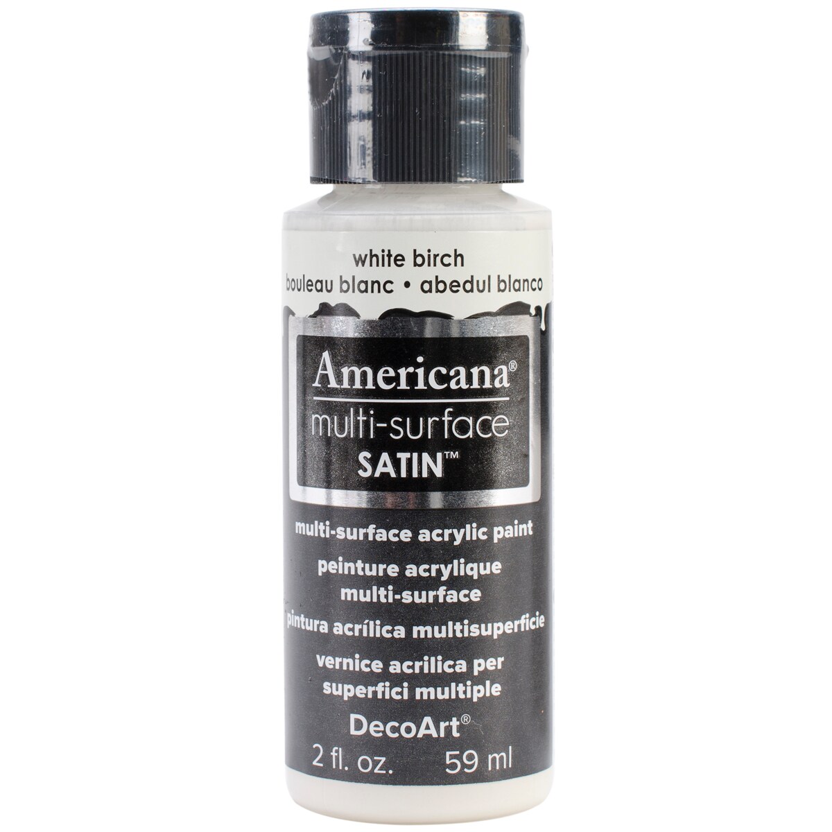 Decoart Americana MultiSurface Satin Acrylic Paint 2OzWhite Birch